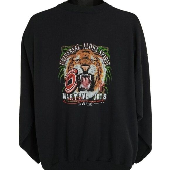 Universal Kempo Karate Sweatshirt Vintage Y2K 2005 Martial Arts Aloha Spirit XL